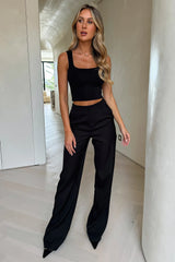 Alaric High Rise Pants - Black Tall