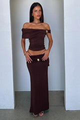 Malika Maxi Skirt - Brown