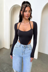 Huxley Bodysuit - Charcoal