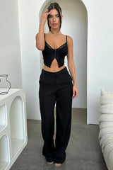 Alaric High Rise Pants - Black