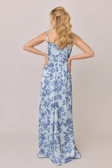 Satin Floral Print Dress | Made To Order