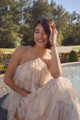 Tulle Floral Print Dress | Made To Order