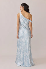 Satin Floral Print Dress | Made To Order