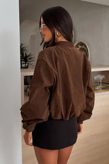 Yuki Bomber Jacket - Dark Brown