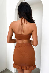 Zaya Skirt - Brown
