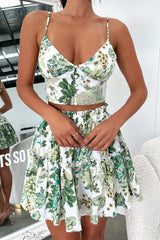 Tahan Crop - Green Floral