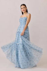 Tulle Floral Print Dress | Made To Order