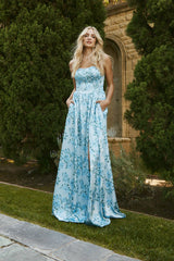 Sydney Satin Floral Print Dress | Made To Order