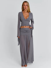 LIVVIE MAXI SKIRT GREY