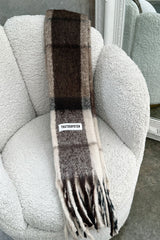 Zorino Scarf - Cream/Brown Plaid