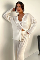 Ellora Long Sleeve Shirt - Cream
