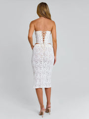 LUNALLA MIDI SKIRT IVORY