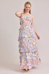 Flora Appliqué Dress Pastel Multi | Ready To Ship