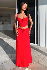 Nakia Maxi Skirt - Red
