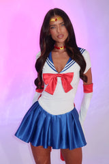 Moonlight Justice 2 Piece Set - White/Blue
