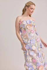 Flora Appliqué Dress Pastel Multi | Ready To Ship