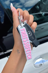 Rowan Keychain - Grey/Pink