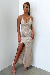 Narissa Maxi Dress - Gold Sequin