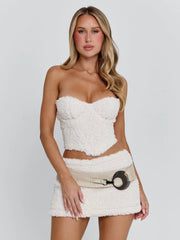PAULIE MINI SKIRT BEIGE