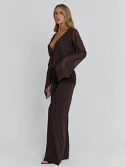LENNA TOP CHOCOLATE