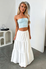 Matia Strapless Crop - Blue