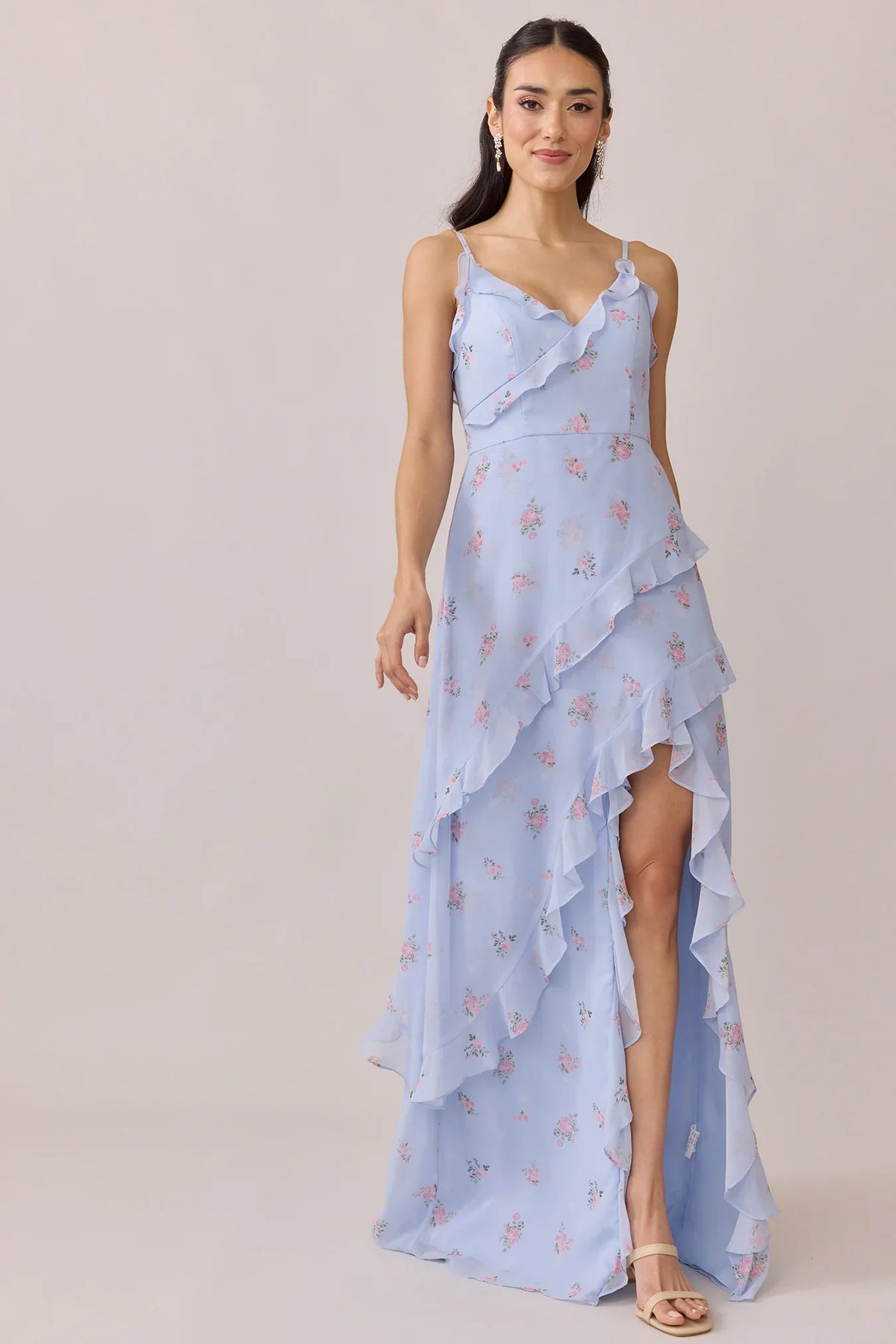 Chiffon Floral Print Dress | Made To Order