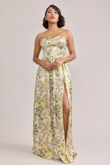 Sydney Satin Floral Print Dress | Made To Order